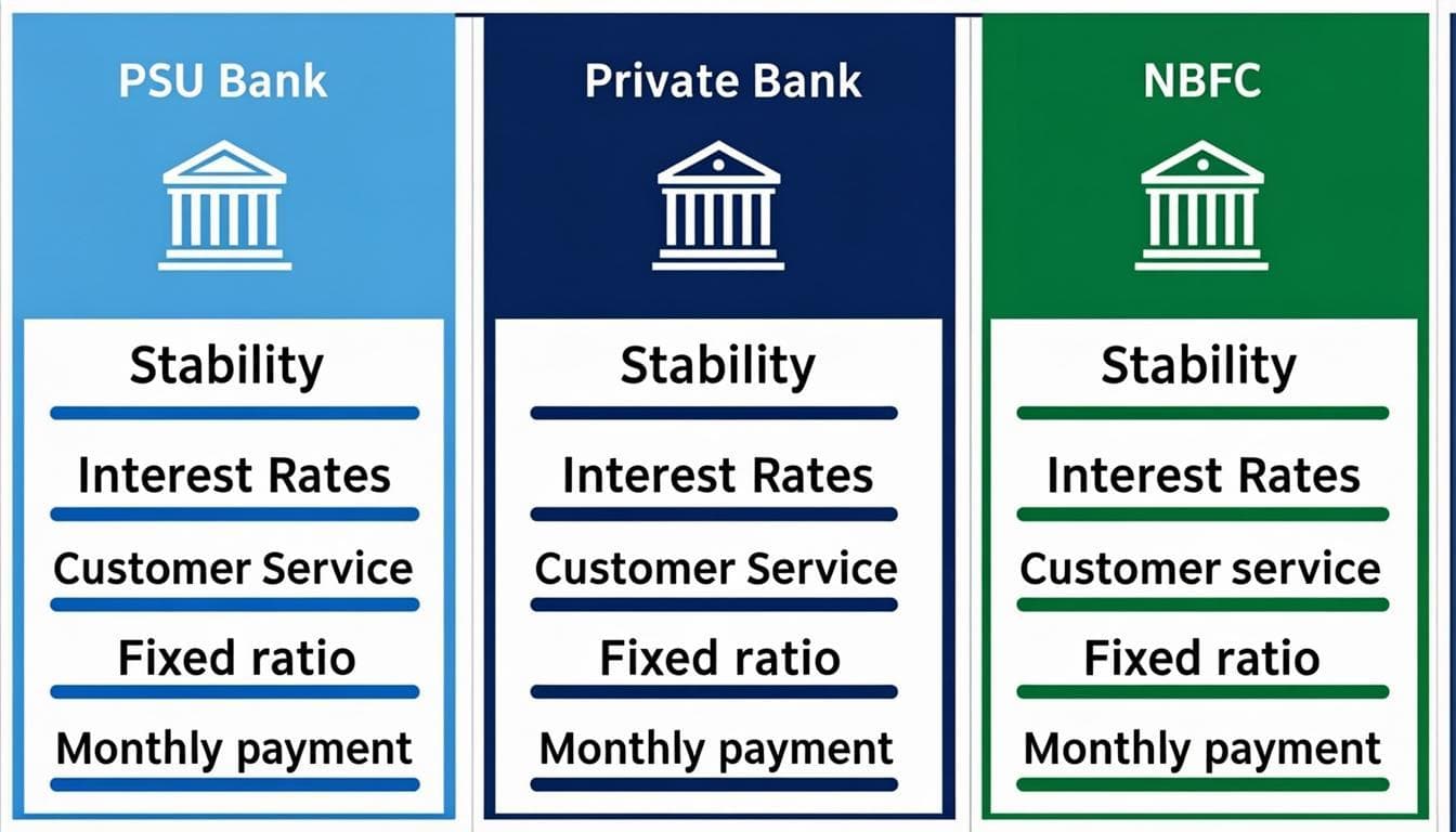 PSU Bank vs Private Bank vs NBFC: Which Lender Is Right for Your Business?